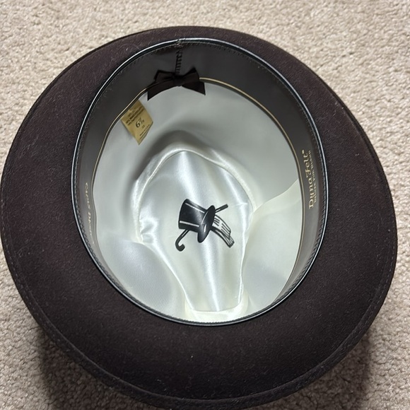 Dyna Felt Classic BrownFedora Hat size 6 7/8 - Picture 2 of 9